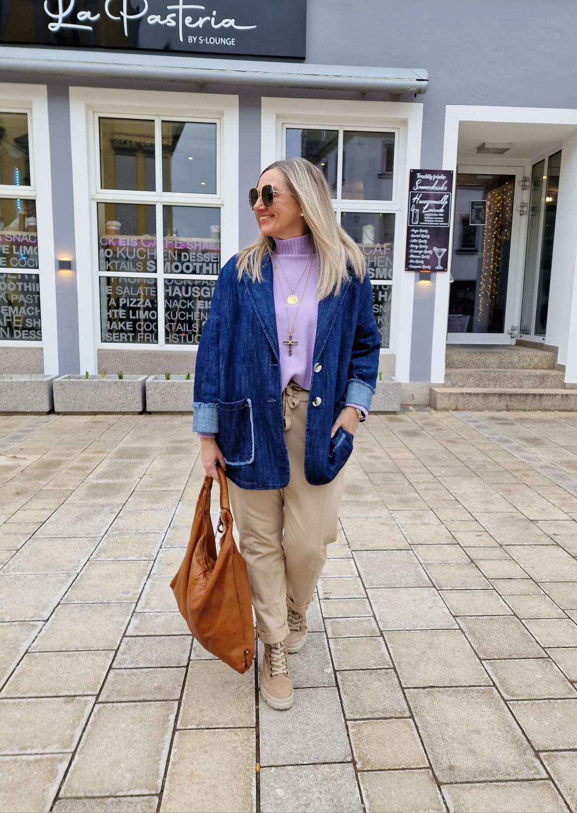 JEANS BLAZER TIMO DARK BLUE 34-42 Made in Italy Oversize Anzug Jacke JEANS BLAZER TIMO DARK BLUE 34-42 Made in Italy Oversize Anzug Jacke