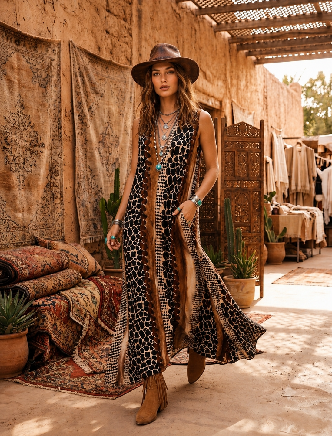 Kleid Kamaria – Dein stilvoller Leo-Liebling 🐆 Made in Italy Gr 34-42