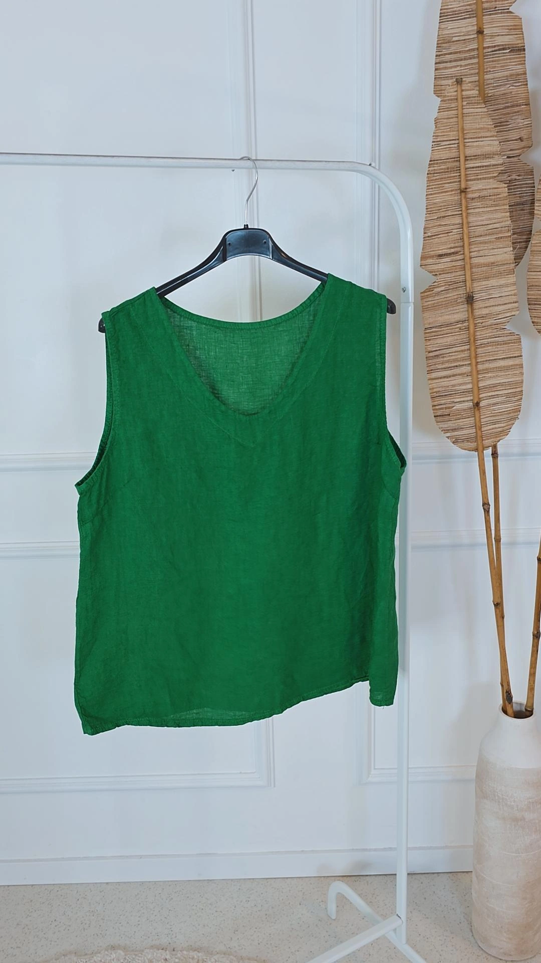 LINEN BASIC SHIRT CATALINA Made in Italy 36 - 42 Leinen Top