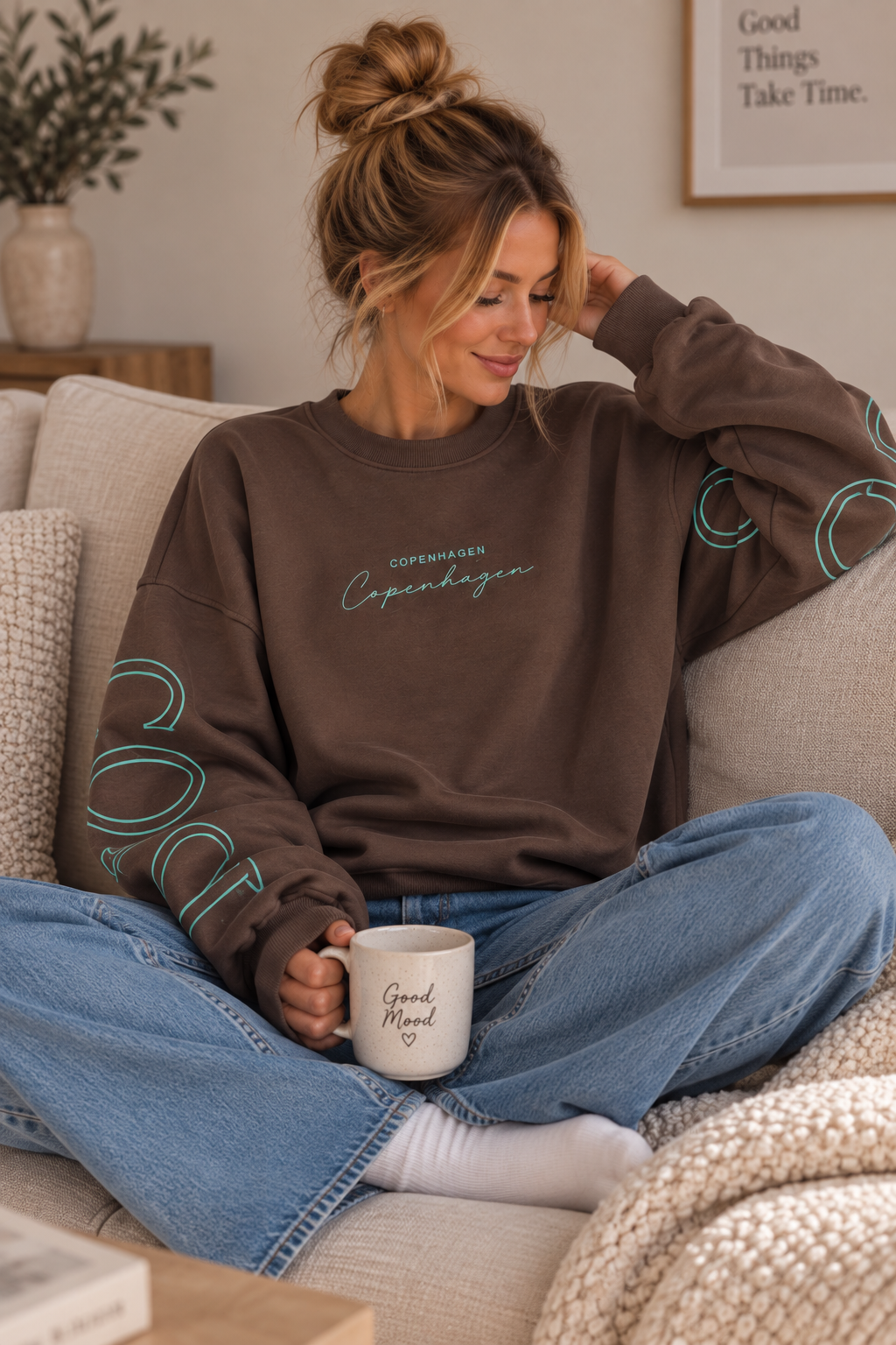 Sweatshirt Copenhagen I NO. SW0016 I lässiger Oversize-Look I Made in Italy 34-42/44