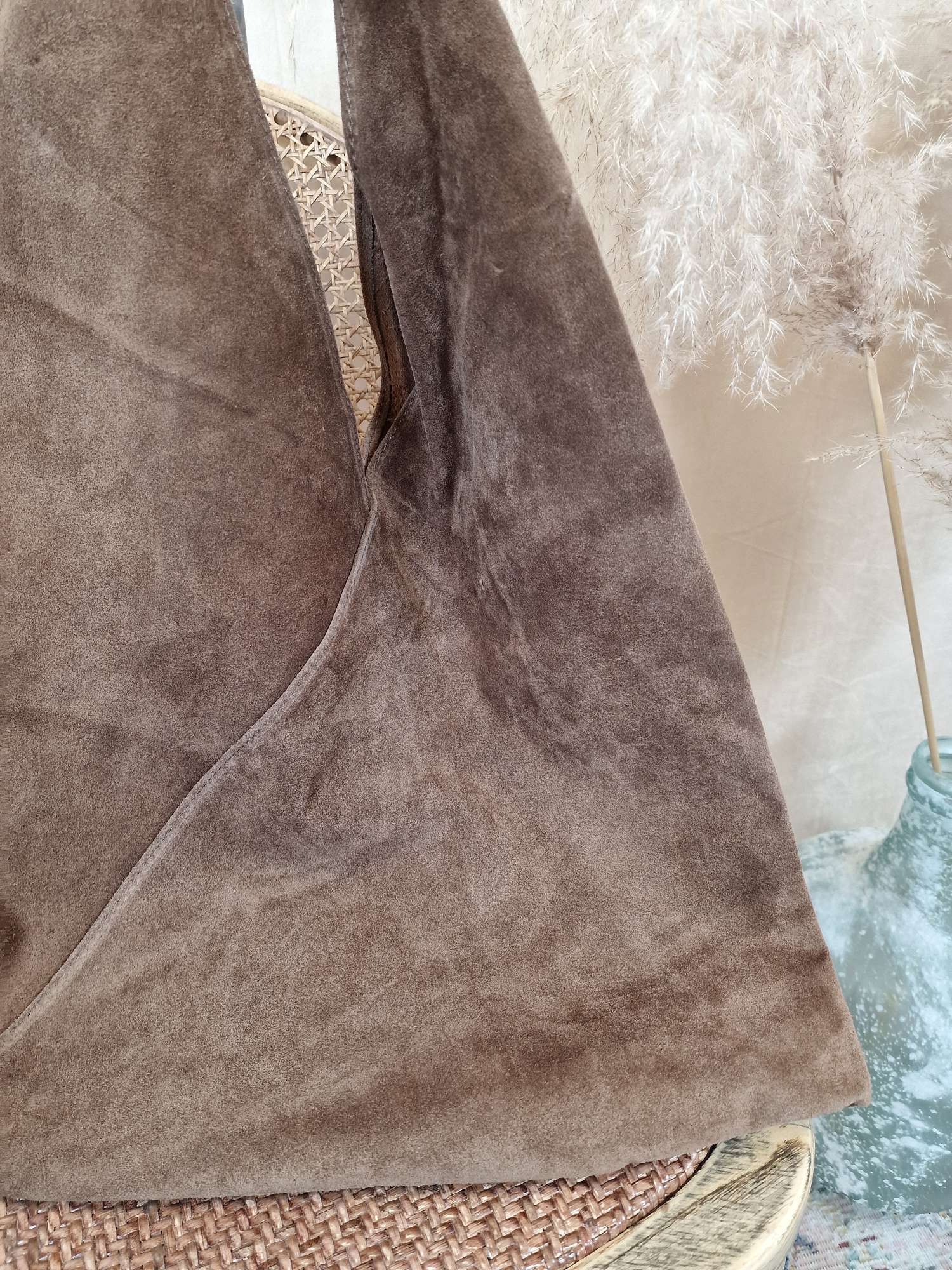 WILDLEDER SHOPPER RENATE TAUPE Made in Italy Leder Tasche Shopping Bag versch. Farben WILDLEDER SHOPPER RENATE TAUPE Made in Italy Leder Tasche Shopping Bag versch. Farben