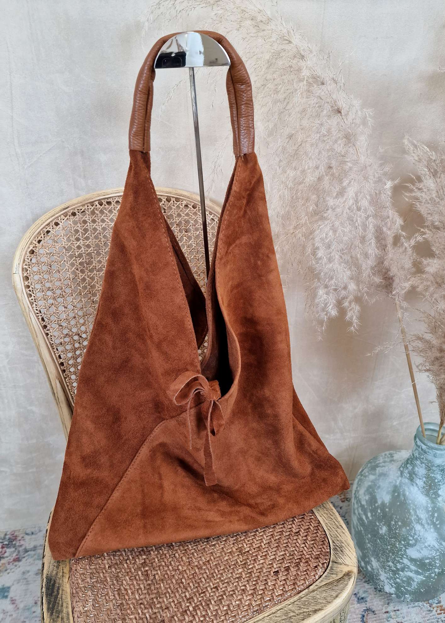 WILDLEDER SHOPPER RENATE COGNAC Made in Italy Leder Tasche Shopping Bag versch. Farben WILDLEDER SHOPPER RENATE COGNAC Made in Italy Leder Tasche Shopping Bag versch. Farben