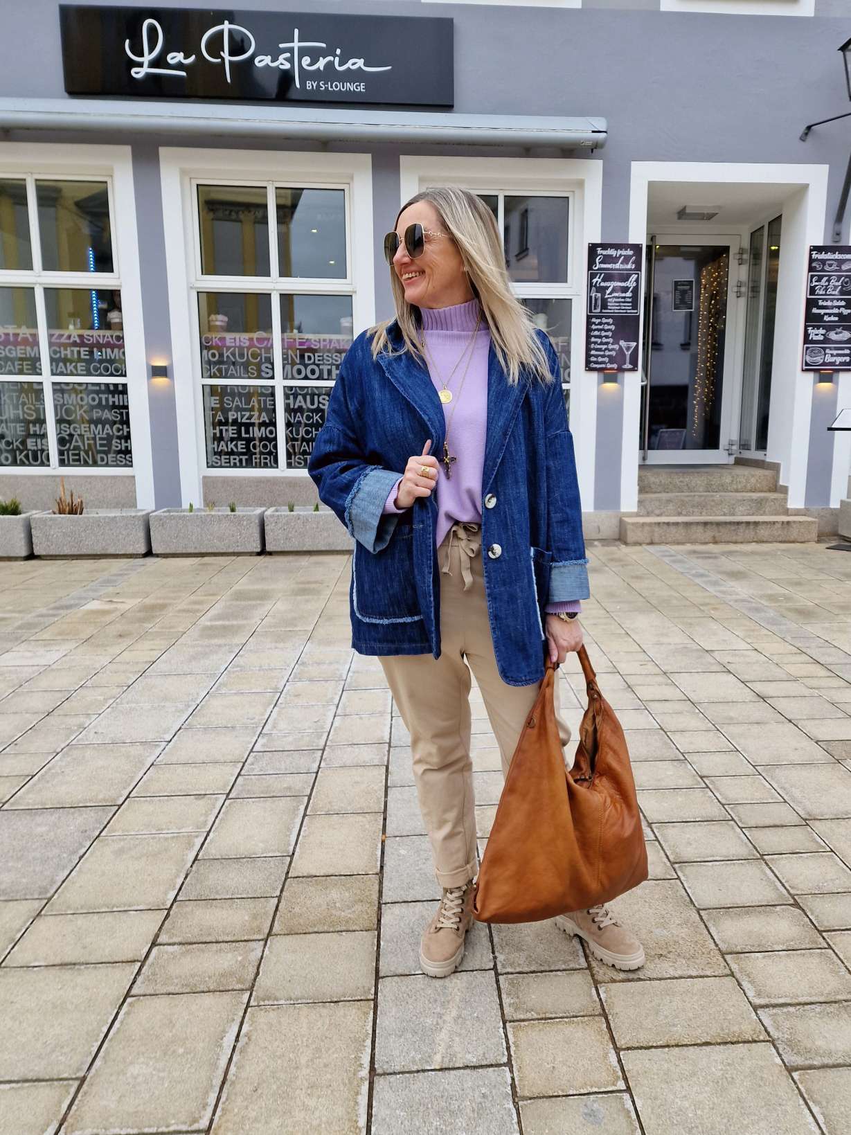 JEANS BLAZER TIMO DARK BLUE 34-42 Made in Italy Oversize Anzug Jacke JEANS BLAZER TIMO DARK BLUE 34-42 Made in Italy Oversize Anzug Jacke