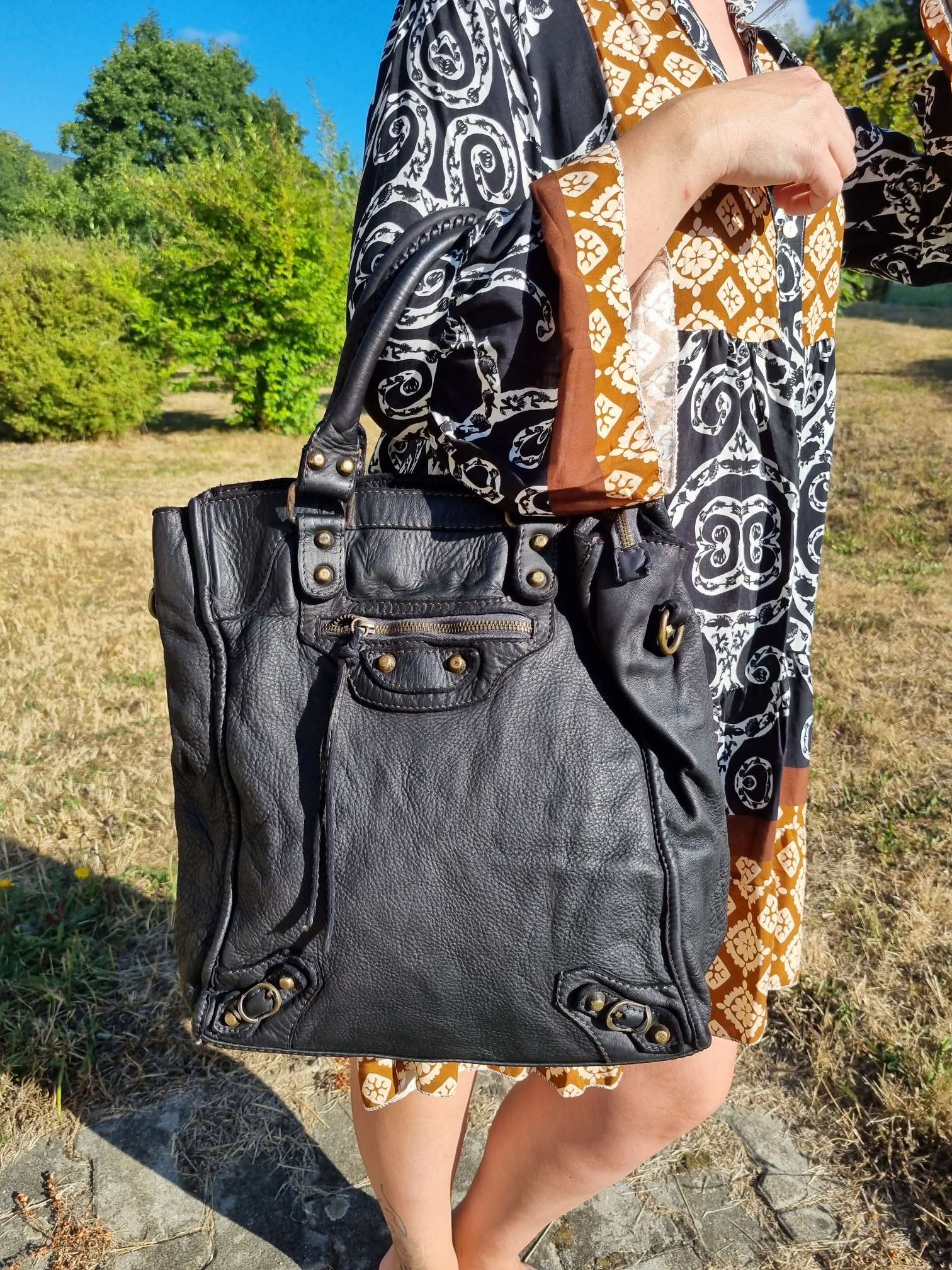 LEDER SHOPPER NIZZA SCHWARZ gewaschenes Leder Ledertasche Shoppingbag Made in Italy LEDER SHOPPER NIZZA SCHWARZ gewaschenes Leder Ledertasche Shoppingbag Made in Italy