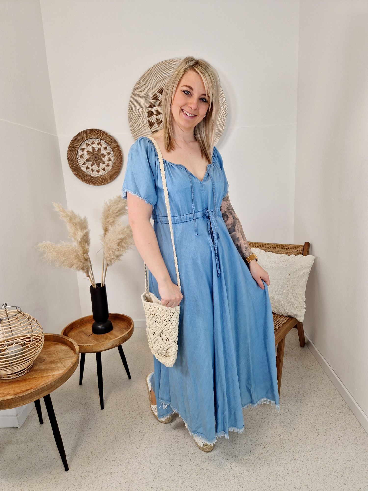 JEANS DRESS MEREDITH NEW 34-42 Made in Italy DENIM Kleid JEANS DRESS MEREDITH NEW 34-42 Made in Italy DENIM Kleid