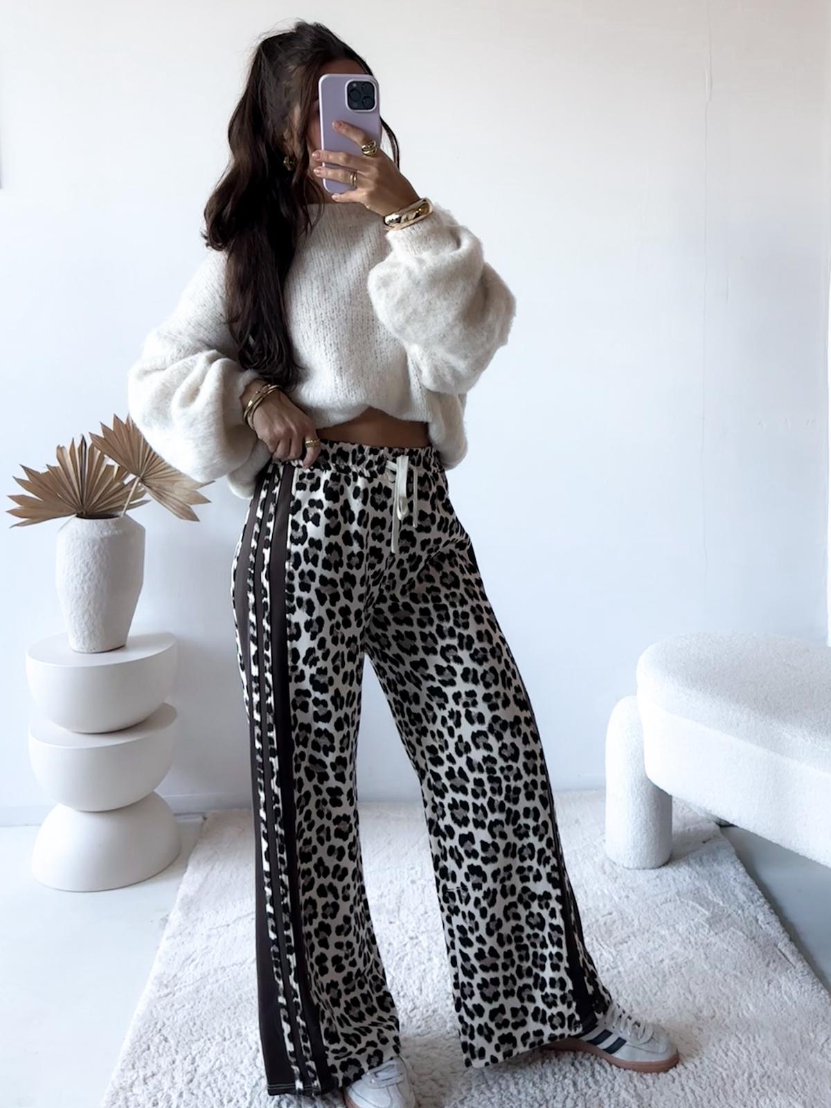 BASIC LEO PANT VALERIE STRIPES 34 - 42 Made in Italy Jogpant Streifen Look Kopie