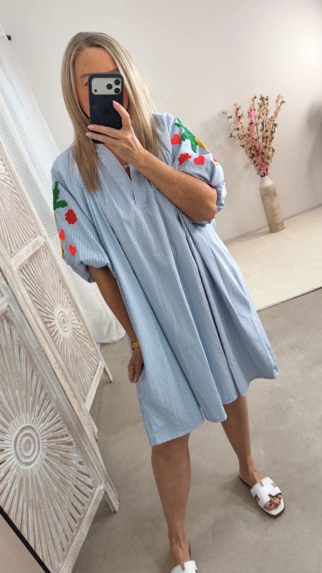 🌴🌸☀️ Blusenkleid Bora Streifen Made in Italy 34-44