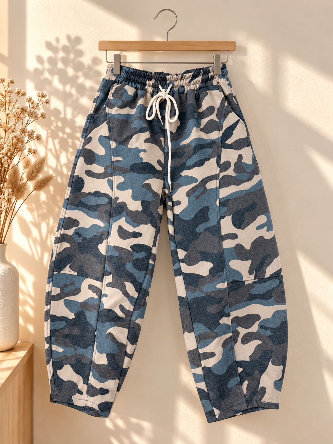 Ballon-Jogpant Amaris CAMOULFAGE HO0124 – lässige Basic Pants für jeden Tag Made in Italy 34-42/44