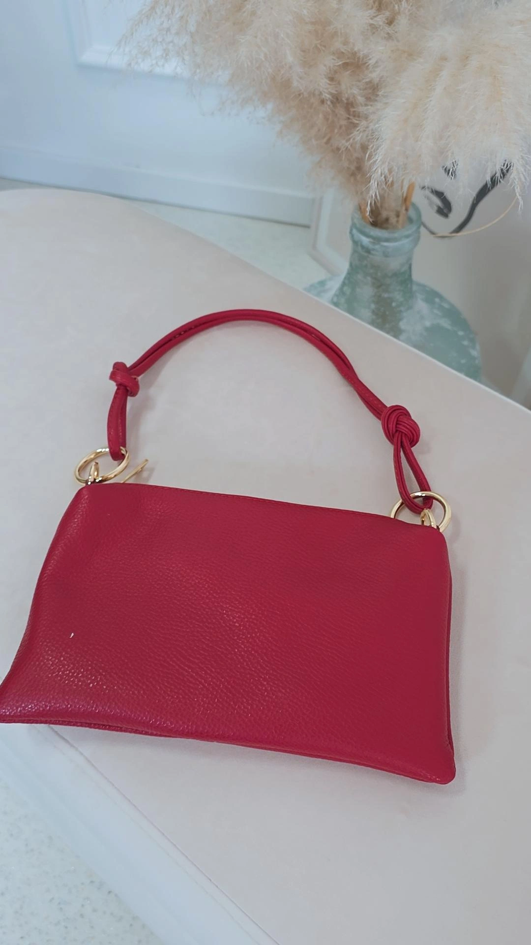 LEDERTASCHE MALIA Made in Italy Clutch Umhängetasche