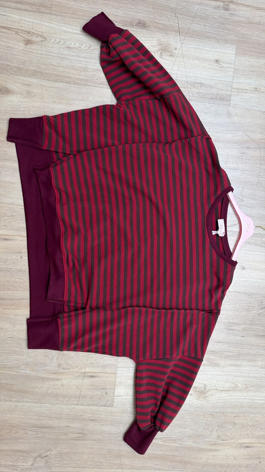Sweater Charly mit Raw-Cut Details Stripes Made in Italy 34-44/46