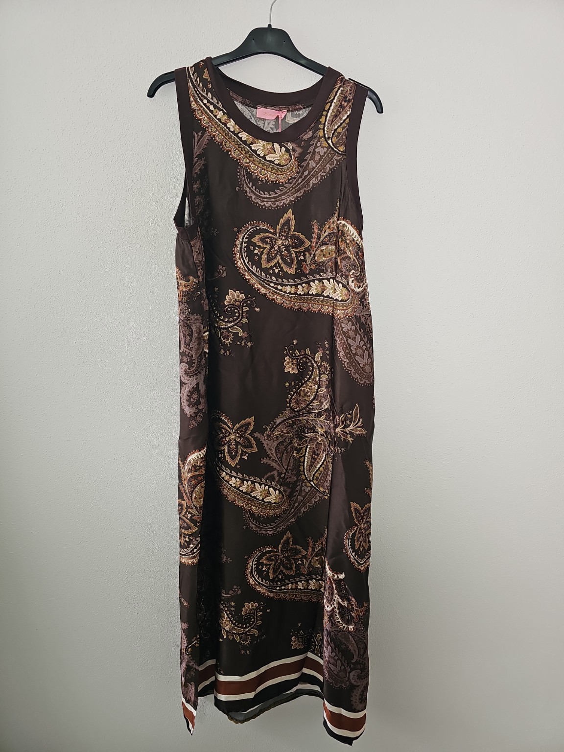 Satin-Kleid Evelina Paisley Made in Italy Viskose Qualtiät Gr. 34-40/42