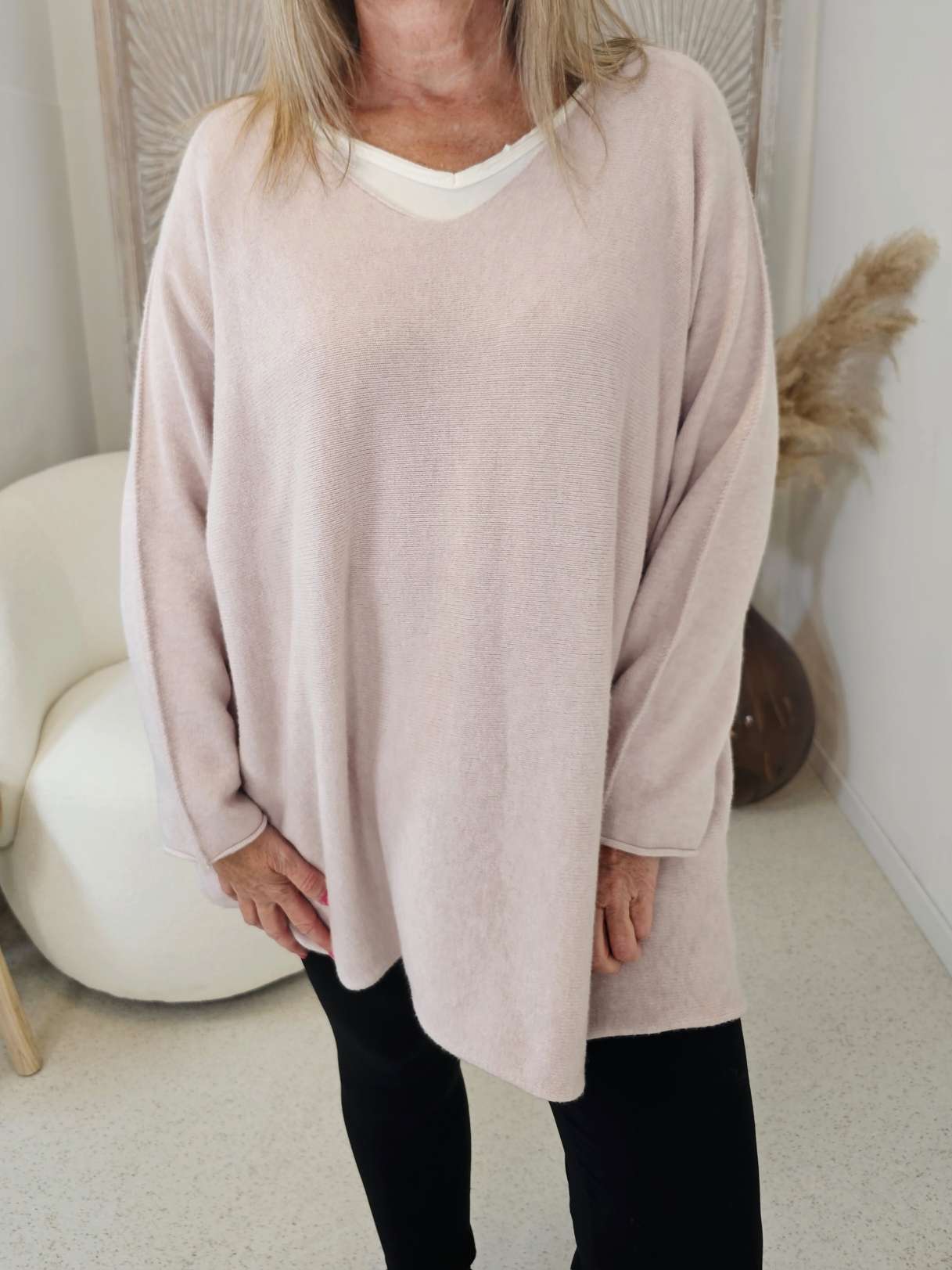 LIGHT KNIT SWEATER MARION Made in Italy Oversize 34-48 Strickpullover Pullover LIGHT KNIT SWEATER MARION Made in Italy Oversize 34-48 Strickpullover Pullover