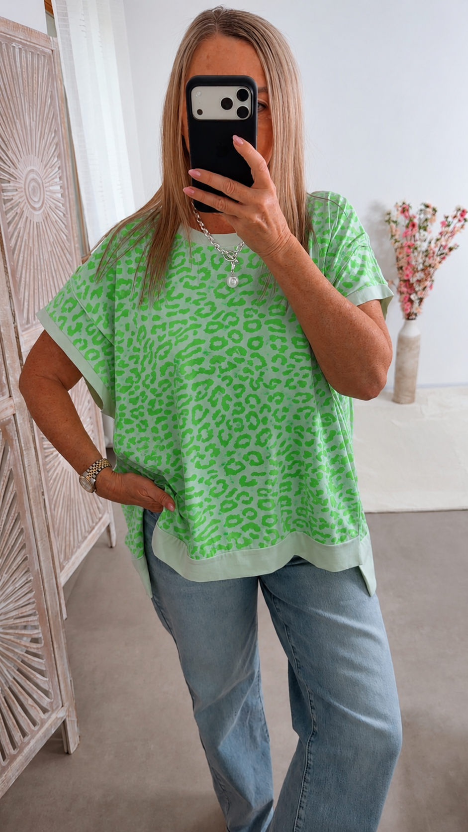 ✨ Vokuhila Leo-Shirt „Bodo“ ✨Made in Italy Neon 34 - 44