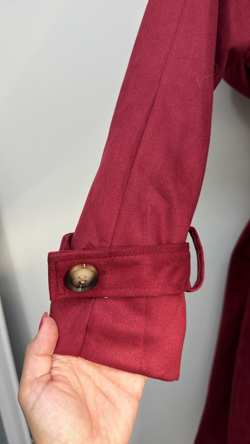 Tansania – Trenchcoat Mantel in Velourleder-Optik mit Leo-Futter | Made in Italy