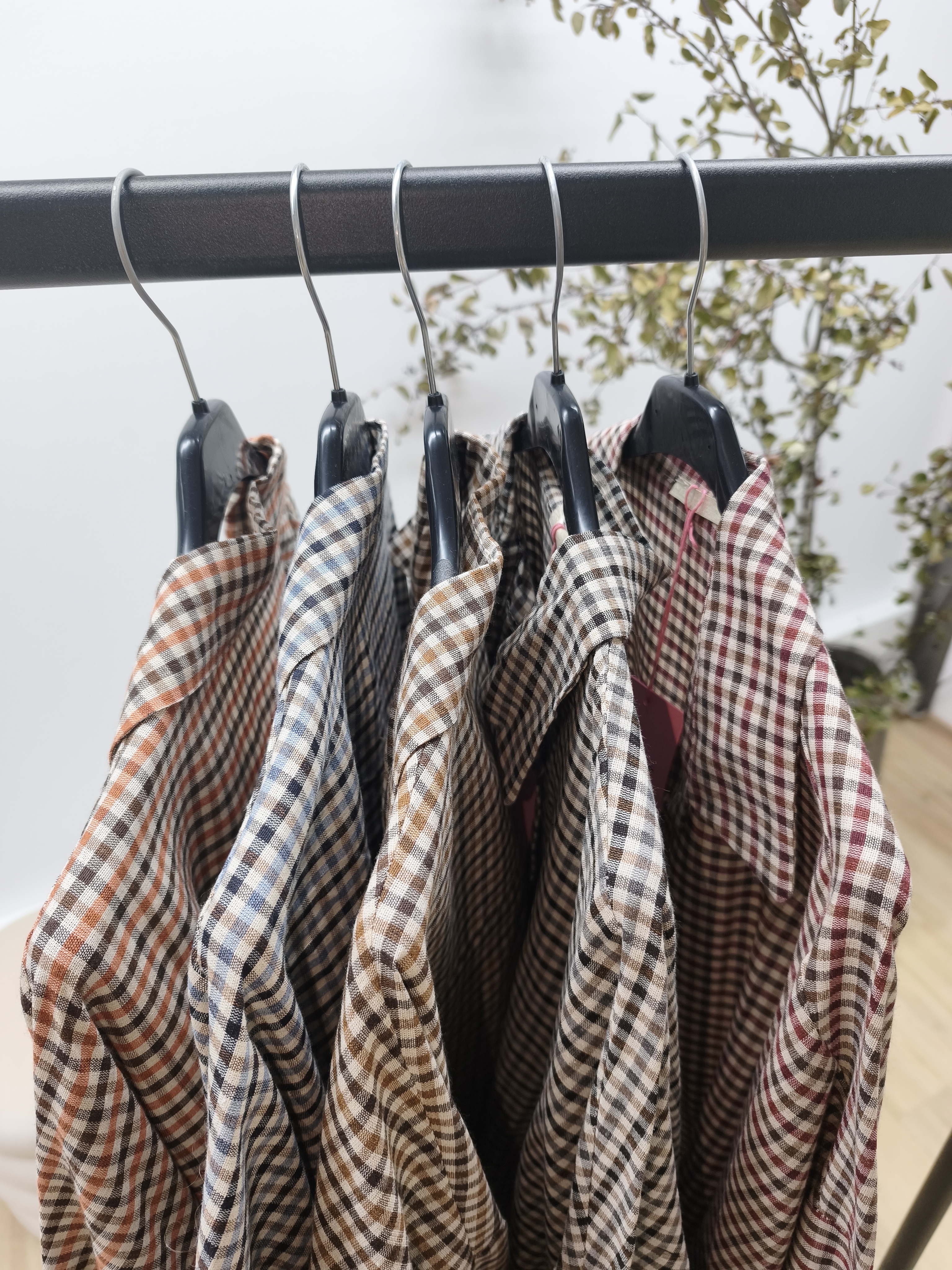 Karo-Bluse – lässiger Oversize-Look I BL0134 I 34-42 I Made in Italy