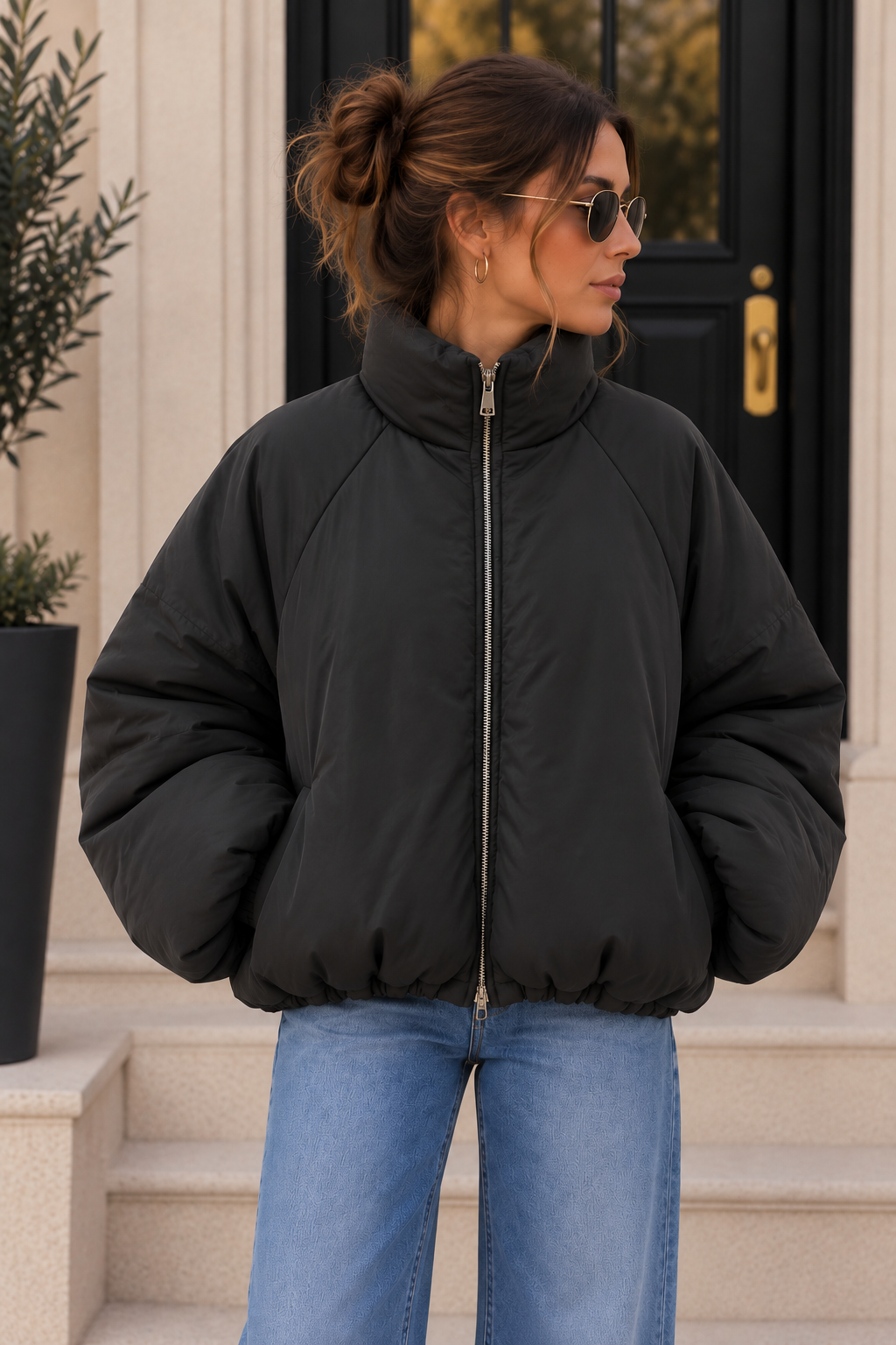 Jacke Puffy Monika – lässiger Allrounder für die Übergangszeit Made in Italy 34-42