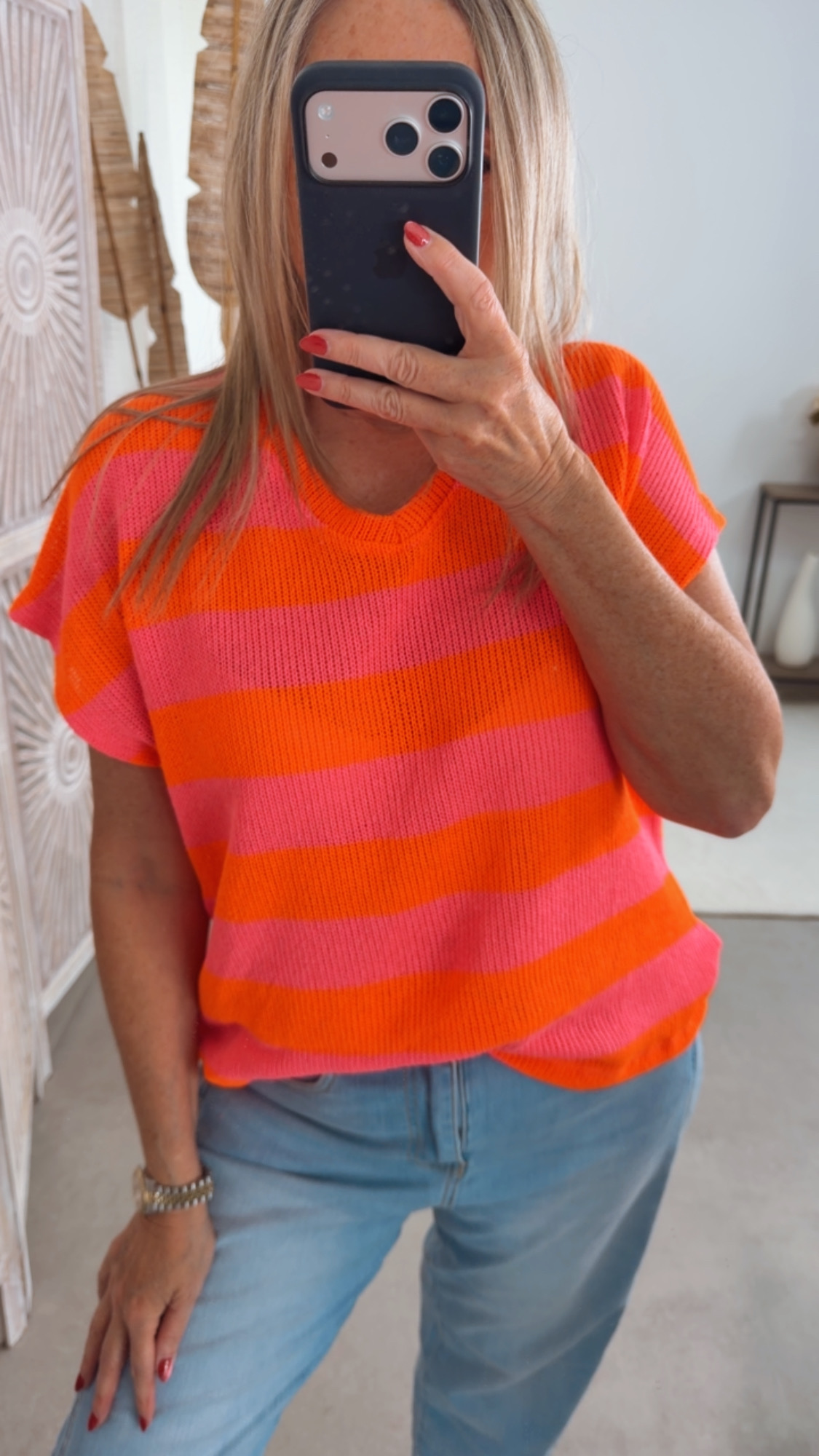 Strickshirt Sorento Blockstreifen Made in Italy 34-40/42