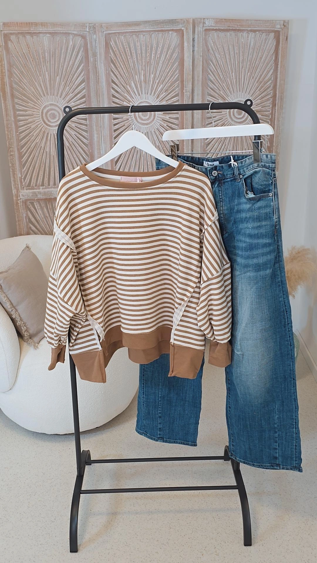 OVERSIZE SWEATER CARLOTA STREIFEN Made in Italy 34-44/46