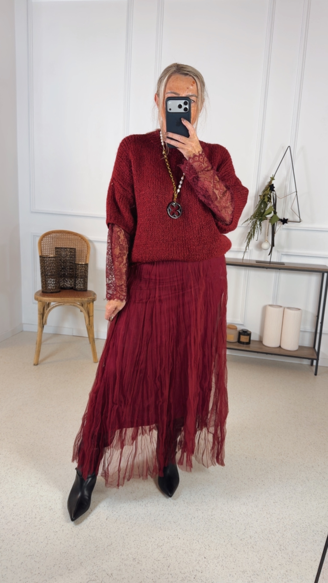 LANGER TÜLLROCK GLAMOUR STYLE LILLY 34 - 42 Made in Italy