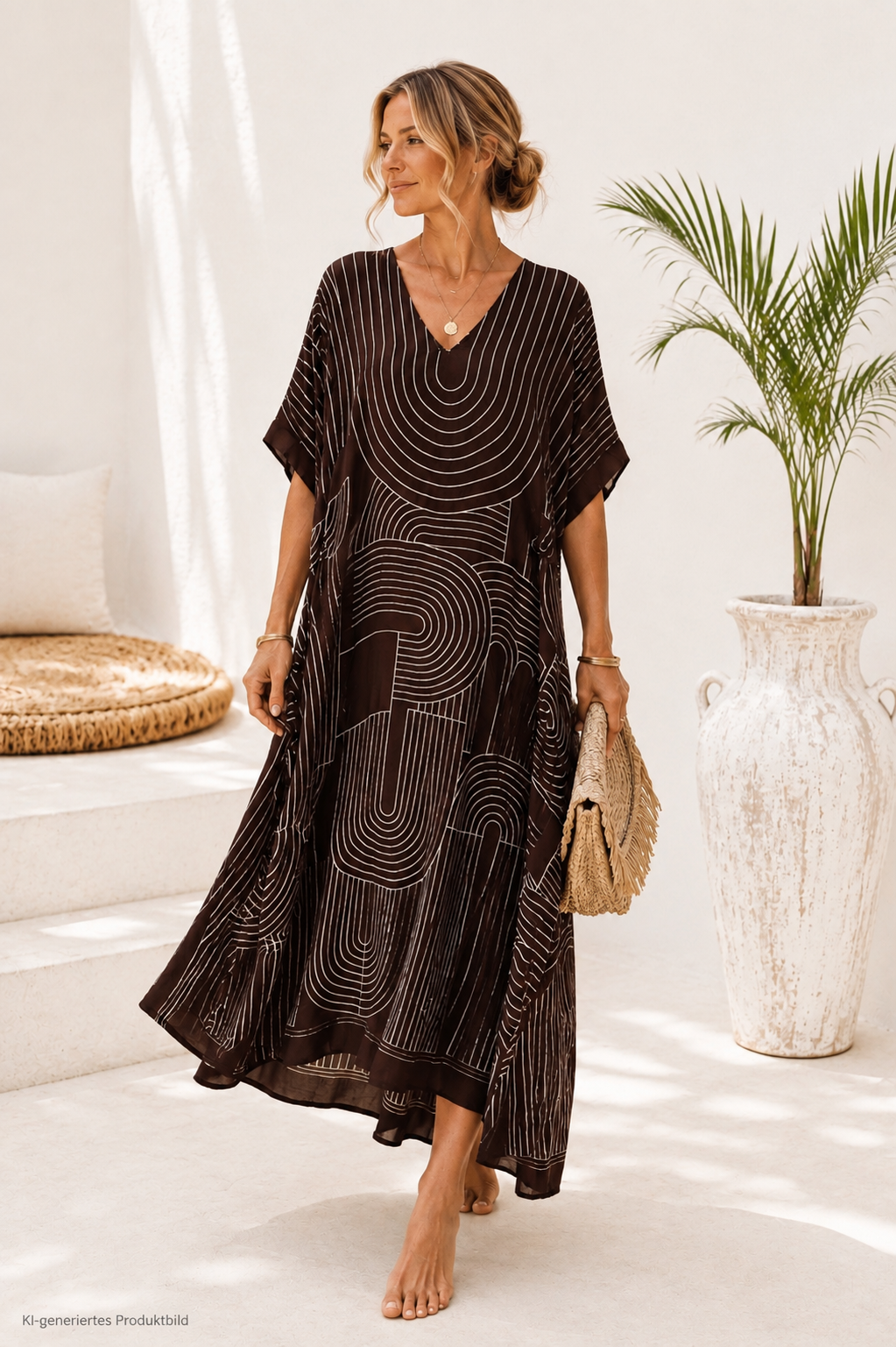 Maxi-Kleid Viskose-Seidenkleid Vanessa Made in Italy Gr. 34-42/44