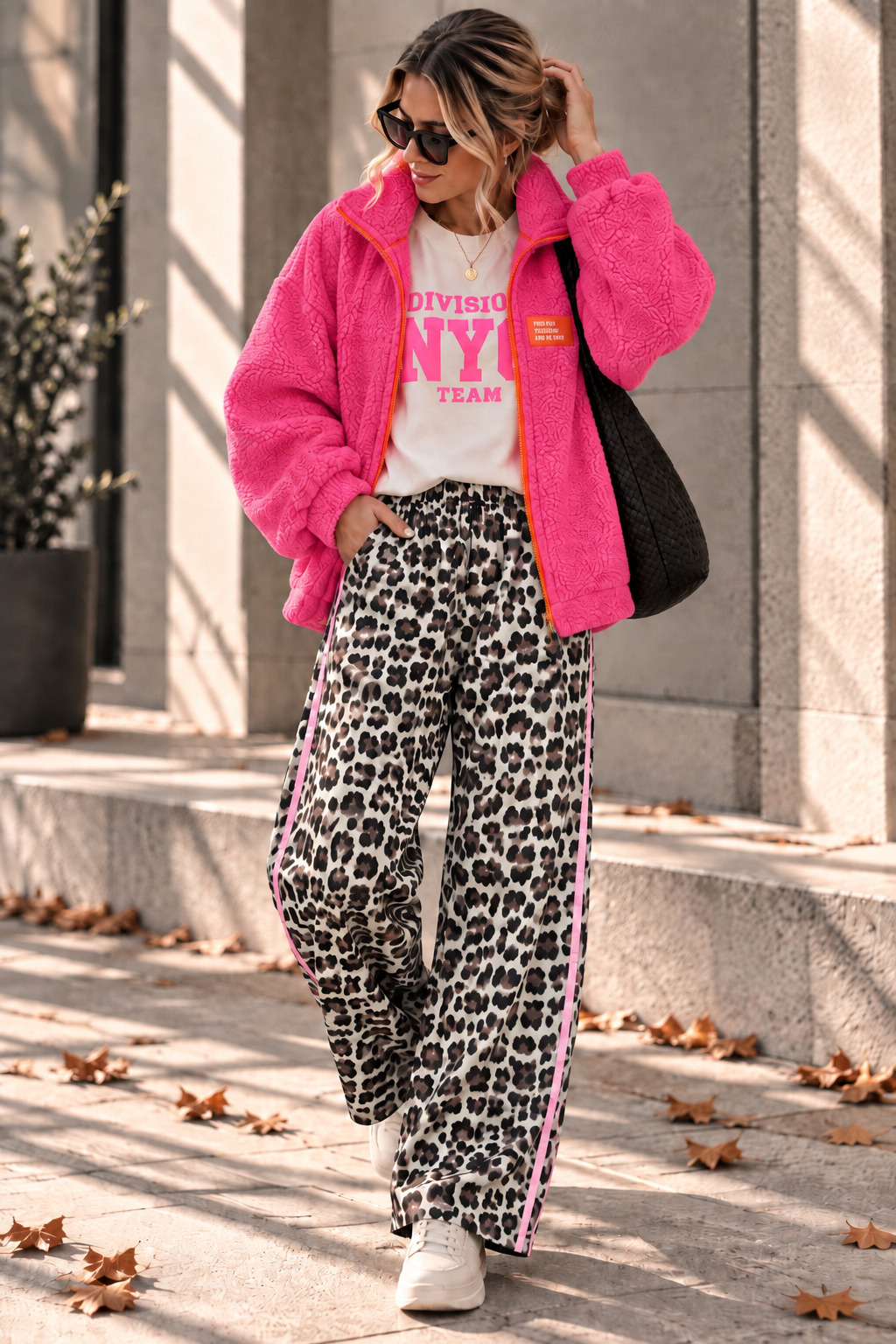 Oversize Teddyjacke mit Patch – Made in Italy | bis ca. Gr. 44 | TJ0092