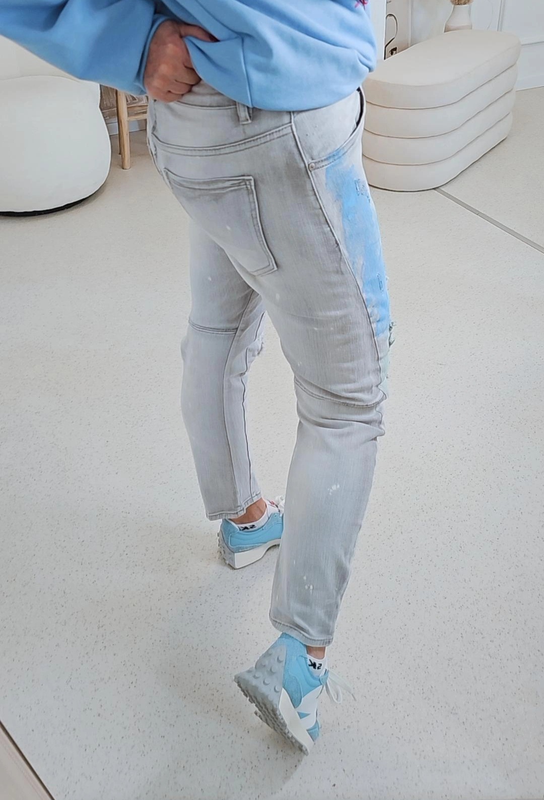 BASIC JEANS EMMI HELLGRAU SW1232 Made in Italy Variantenartikel