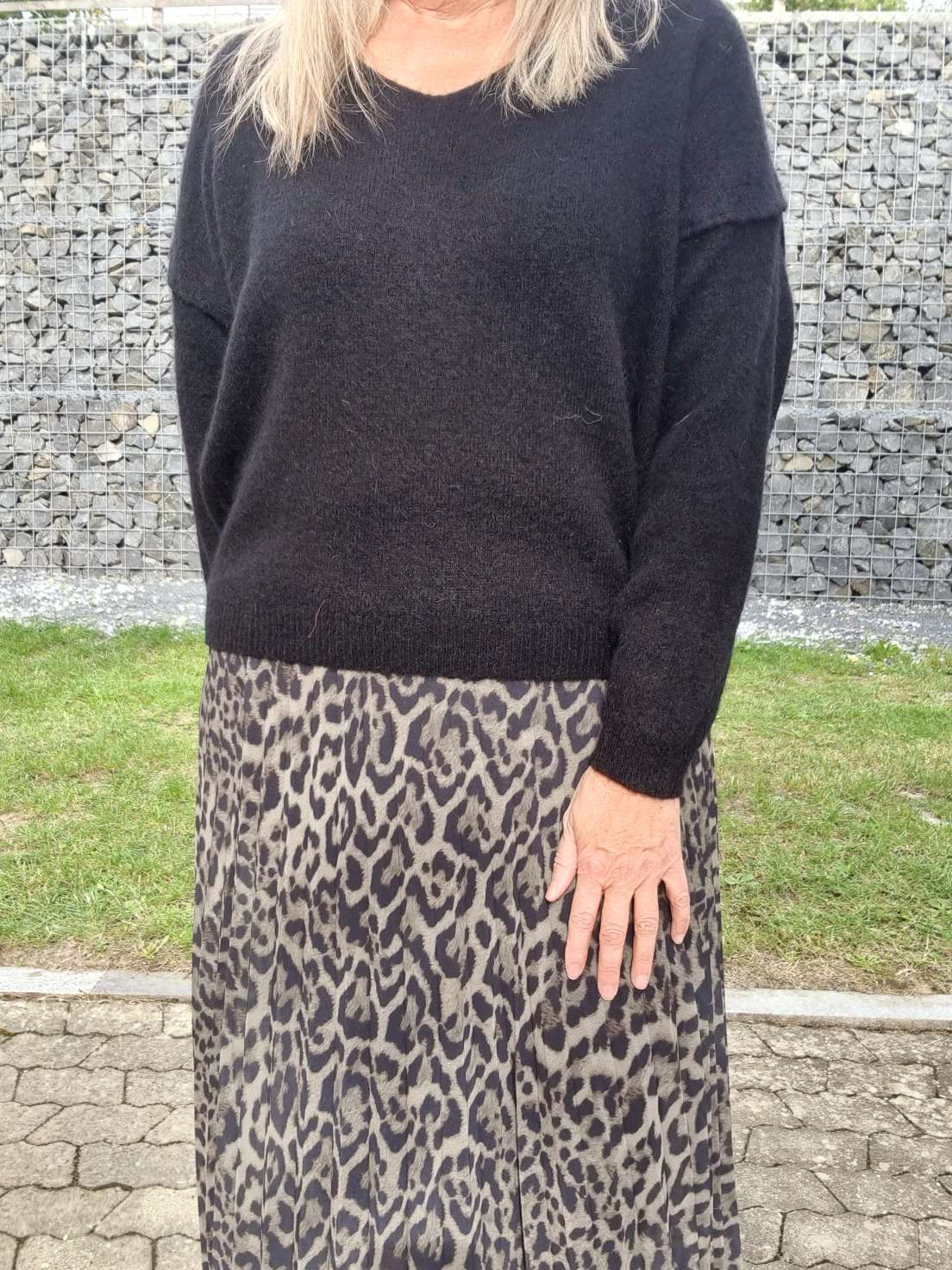 PLISSEE SKIRT SARABI LEO KAHKI Midi Rock Made in Italy 34-40 PLISSEE SKIRT SARABI LEO KAHKI Midi Rock Made in Italy 34-40