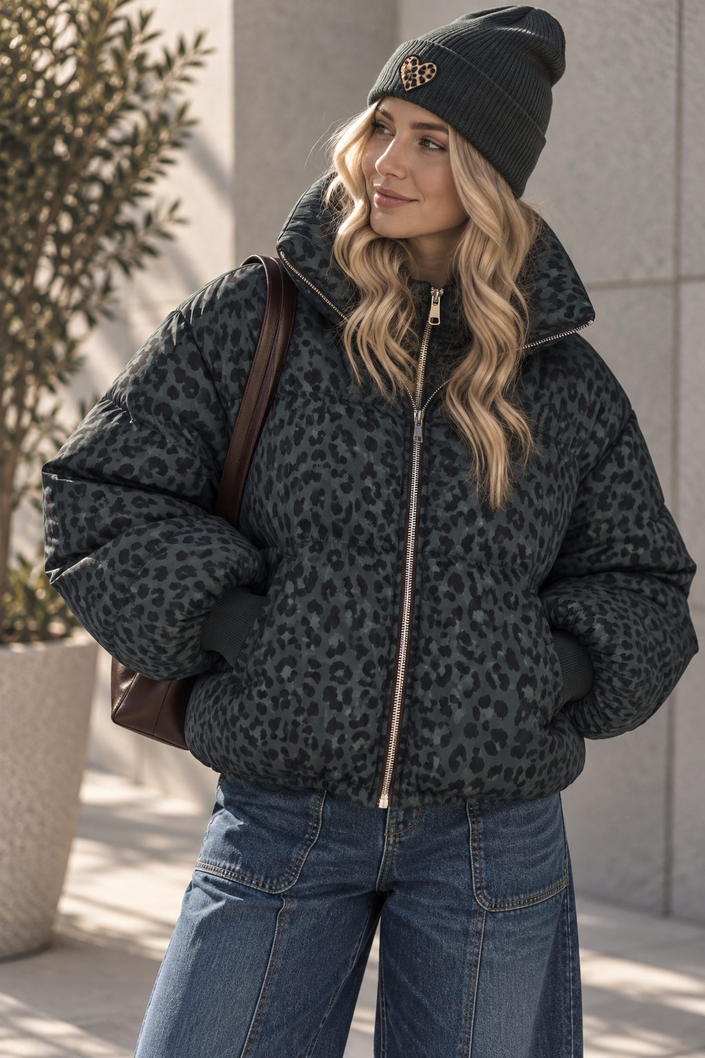 Jacke Puffy Monika LEO – lässiger Allrounder für die Übergangszeit Made in Italy 34-42