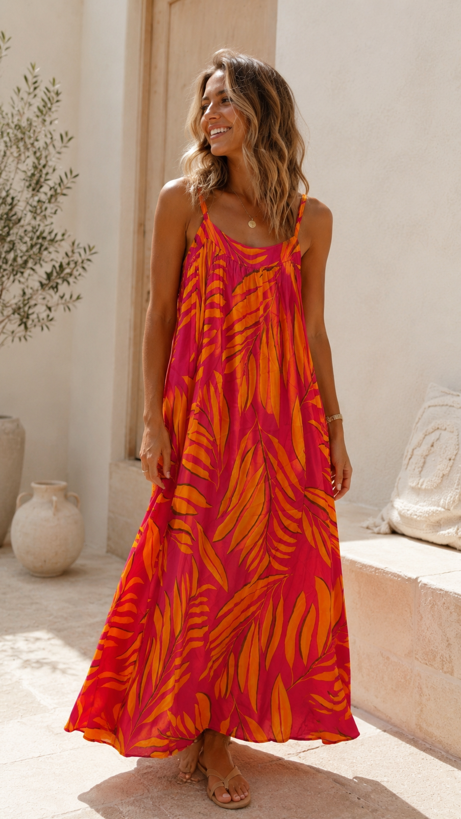 Maxikleid „Zahara“ – Exotische Leichtigkeit trifft italienischen Chic 🌴Made in Italy 34-42/44
