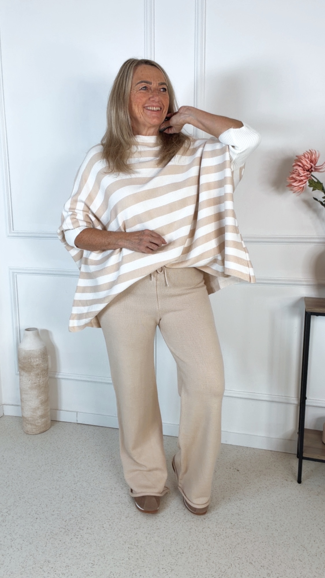 STRICK JOGPANT GABRIELE Made in Italy Strickhose Hose 36-42/44