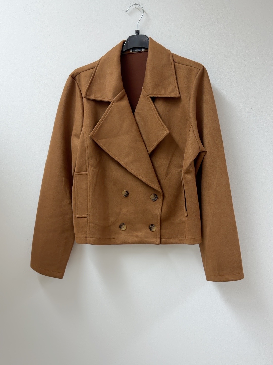 Jacke Veloursleder-Optik CAMEL I J0041 I Made in Italy 34-42