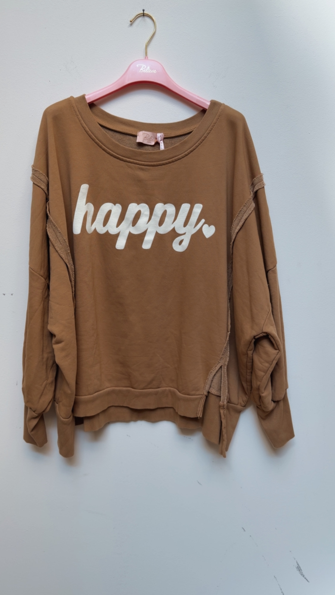 Sweatshirt Nives – Happy Vibes im lässigen Oversize-Look Made in Italy 34-48