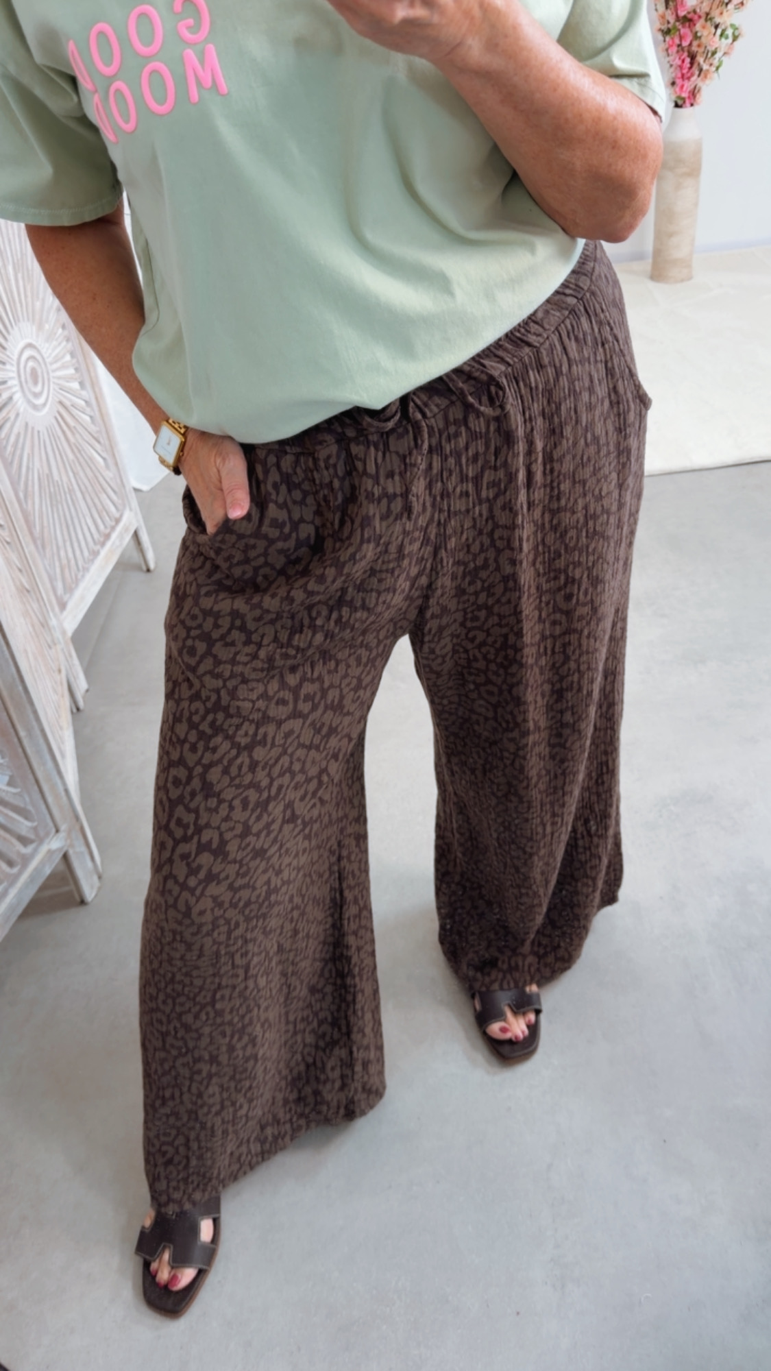 MUSSELIN HOSE VICTORIA LANG LEO  NEON Made in Italy 34-42 Marlene Pants