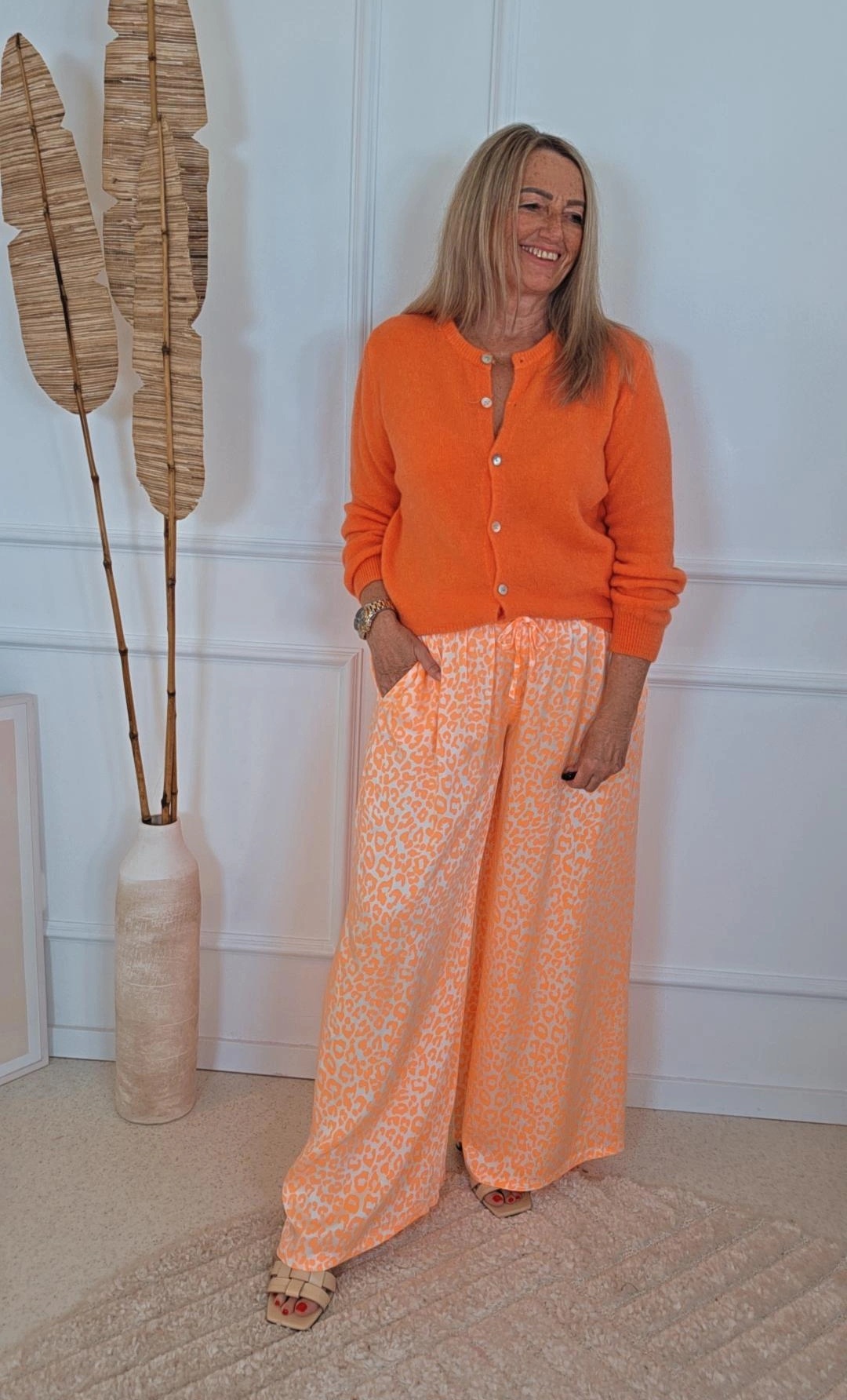 PALAZZO HOSE LANA Made in Italy 34 - 42