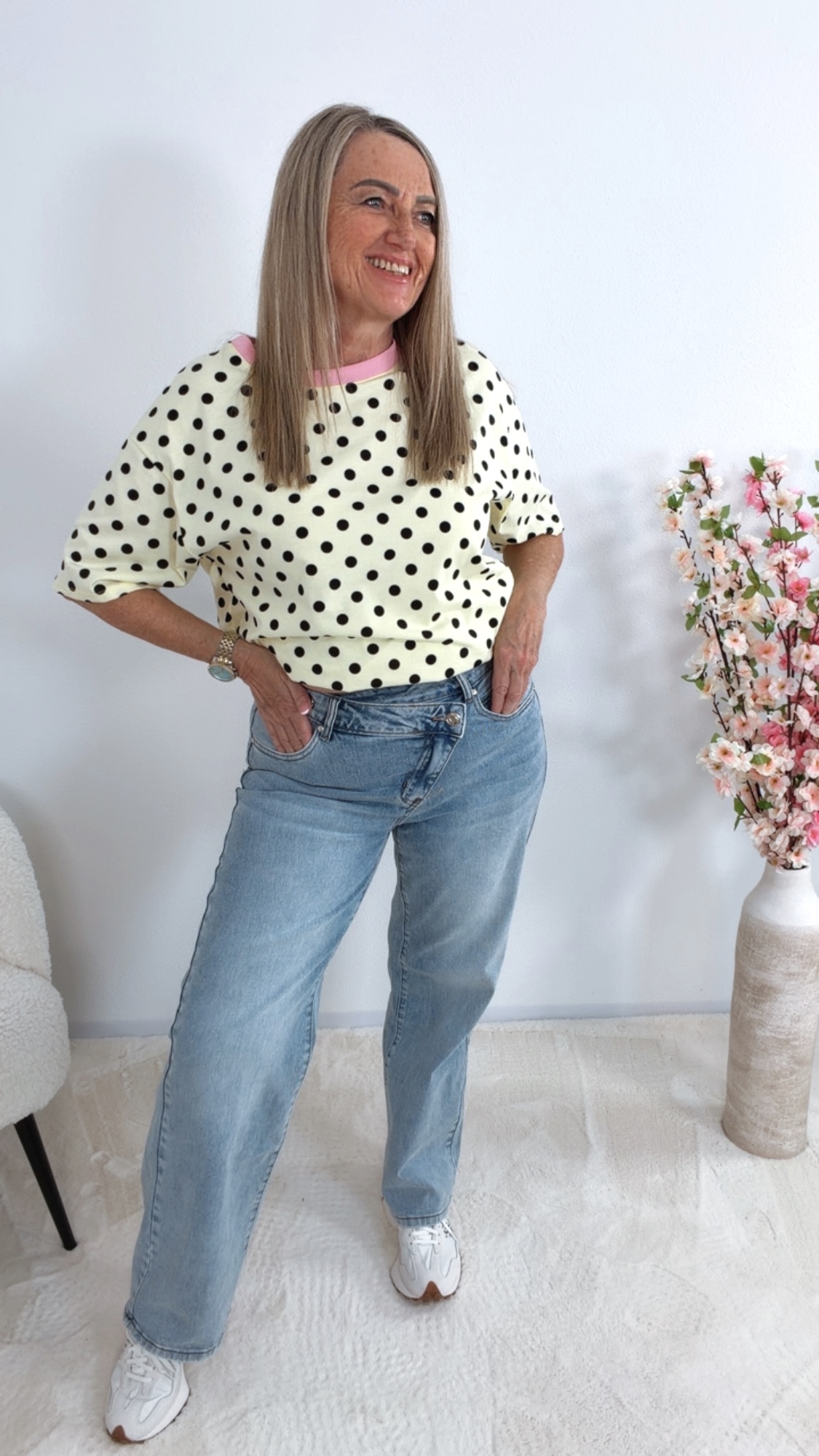 💖✨ T-Shirt Melisara Pünktchen Made in Italy 34-42/44