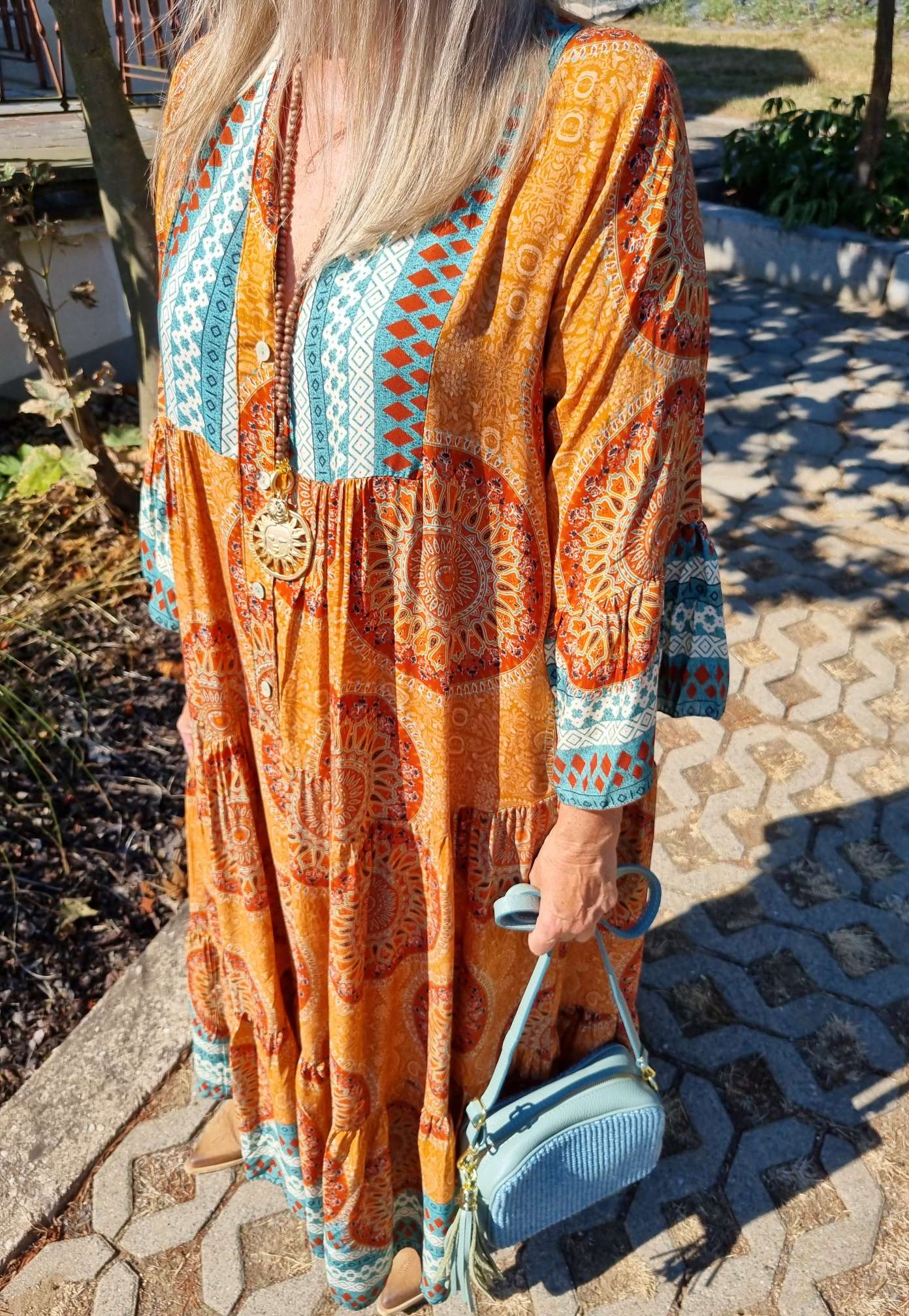MAXI TUNIKA DRESS MICAELA ROST 34-42 Made in Italy langes Kleid Hängerchen Tunikakleid MAXI TUNIKA DRESS MICAELA ROST 34-42 Made in Italy langes Kleid Hängerchen Tunikakleid