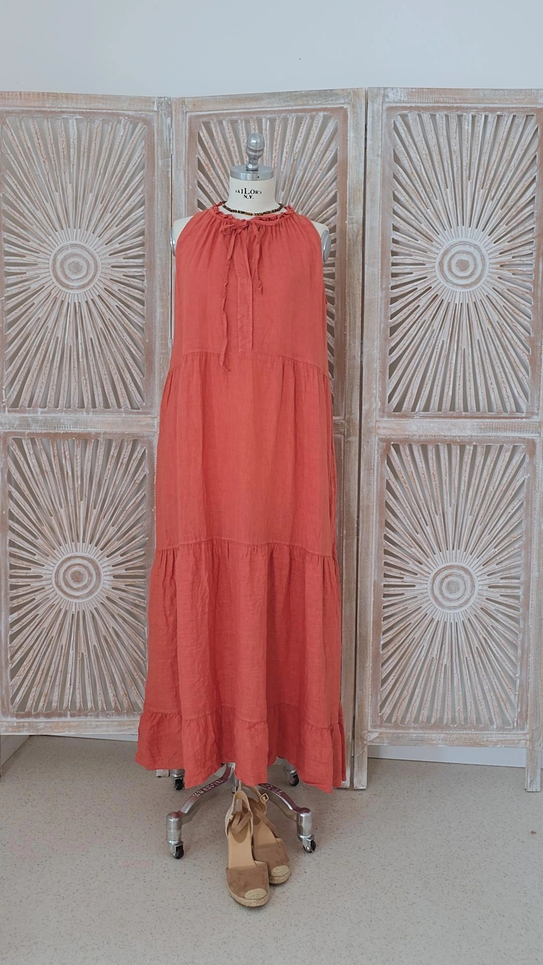 LEINEN KLEID AMRA UNI Made in Italy 34 - 42