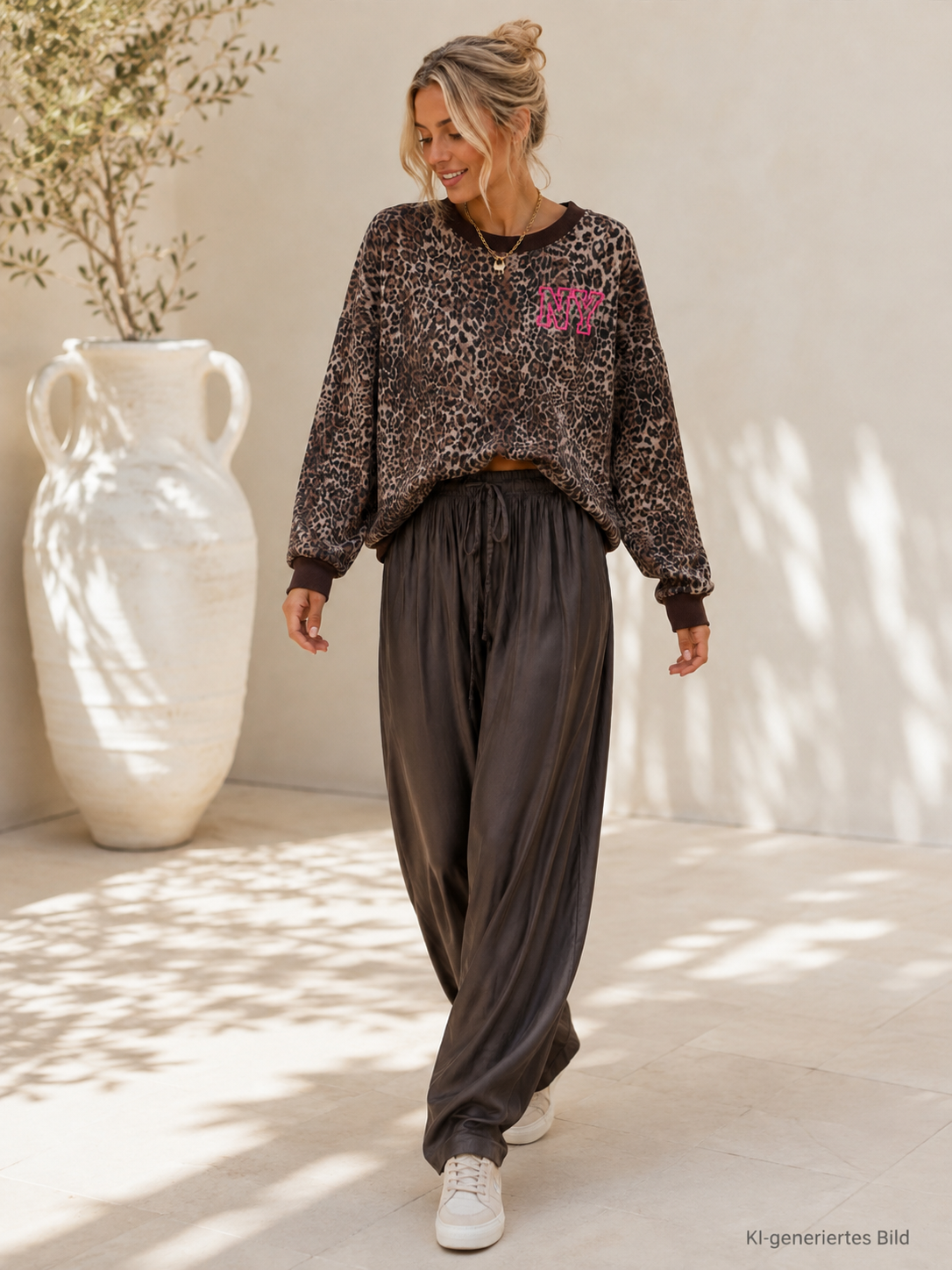 Satinhose „Amelie“ – fließende Eleganz mit Seide Made in Italy Gr. 34-42/44