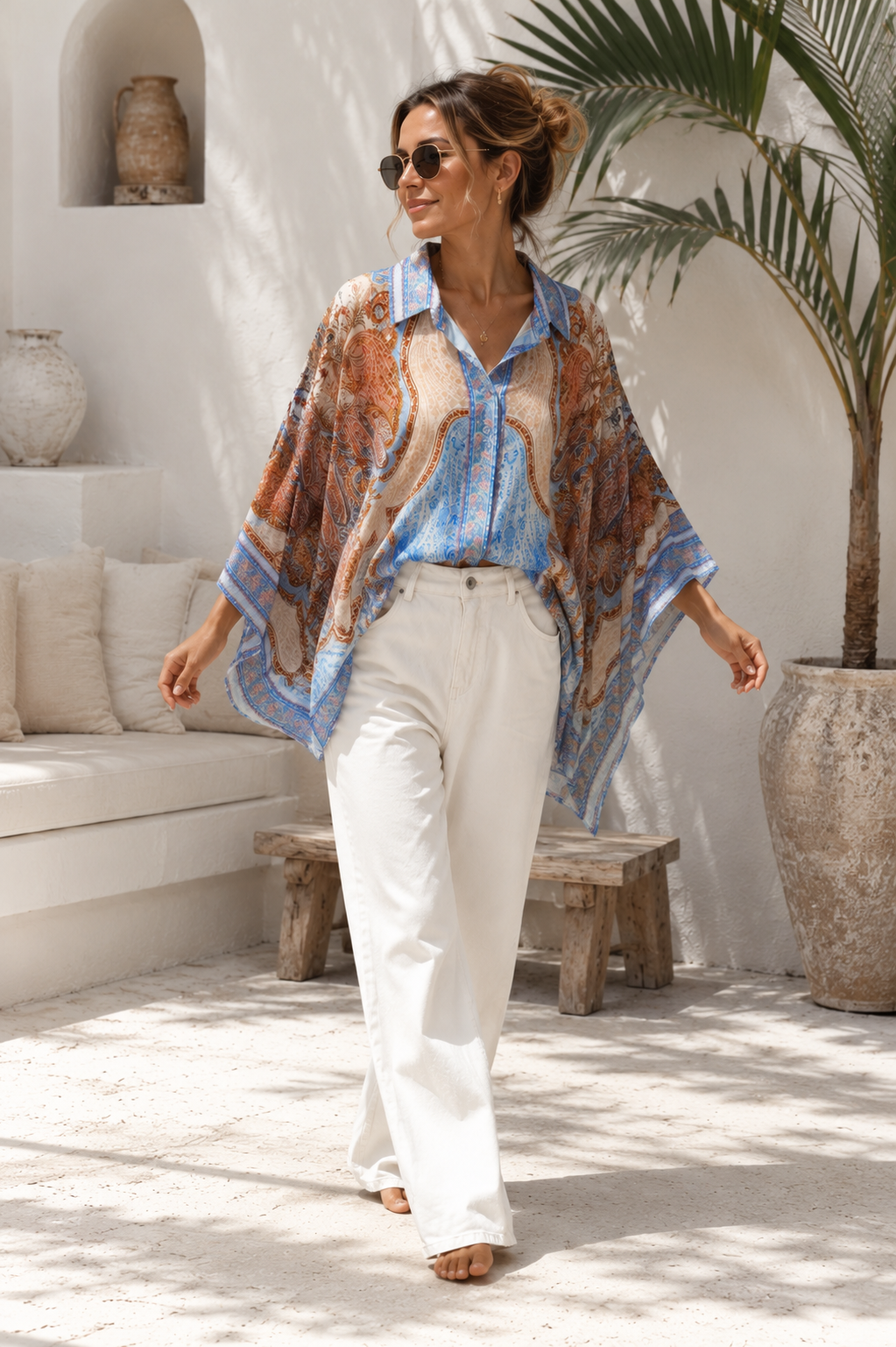 Jeans Neria Weiß Made in Italy