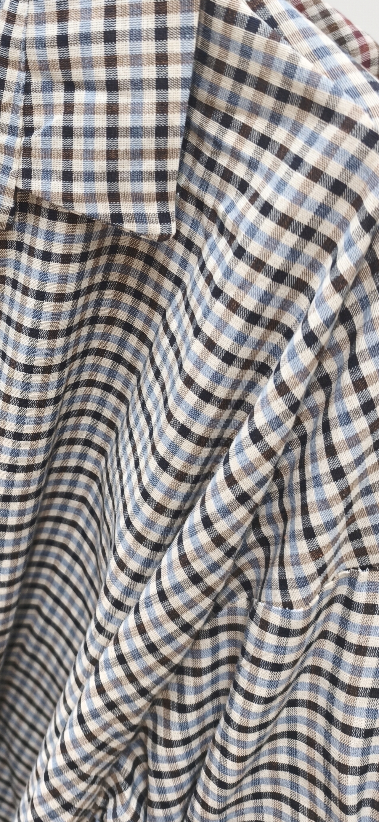 Karo-Bluse – lässiger Oversize-Look I BL0134 I 34-42 I Made in Italy
