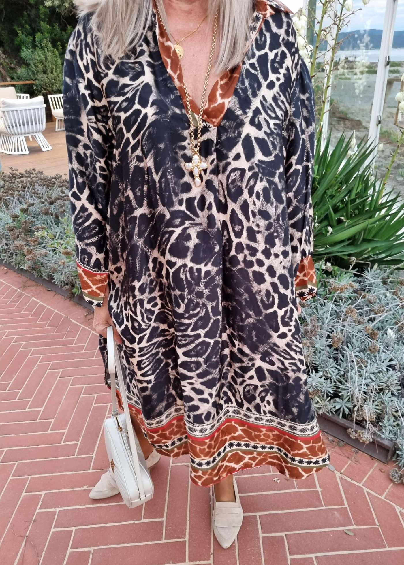 BLUSEN KLEID LUISE SCHWARZ langes Seiden Kleid Dress Longbluse Made in Italy 34-42 BLUSEN KLEID LUISE SCHWARZ langes Seiden Kleid Dress Longbluse Made in Italy 34-42