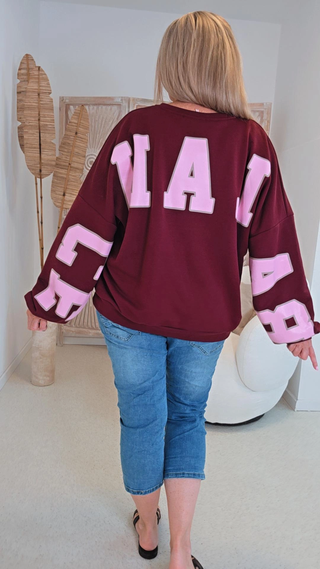 OVERSIZE SWEATER YOGA UND BALANCE Made in Italy 34-42 Sweater Sweatshirt