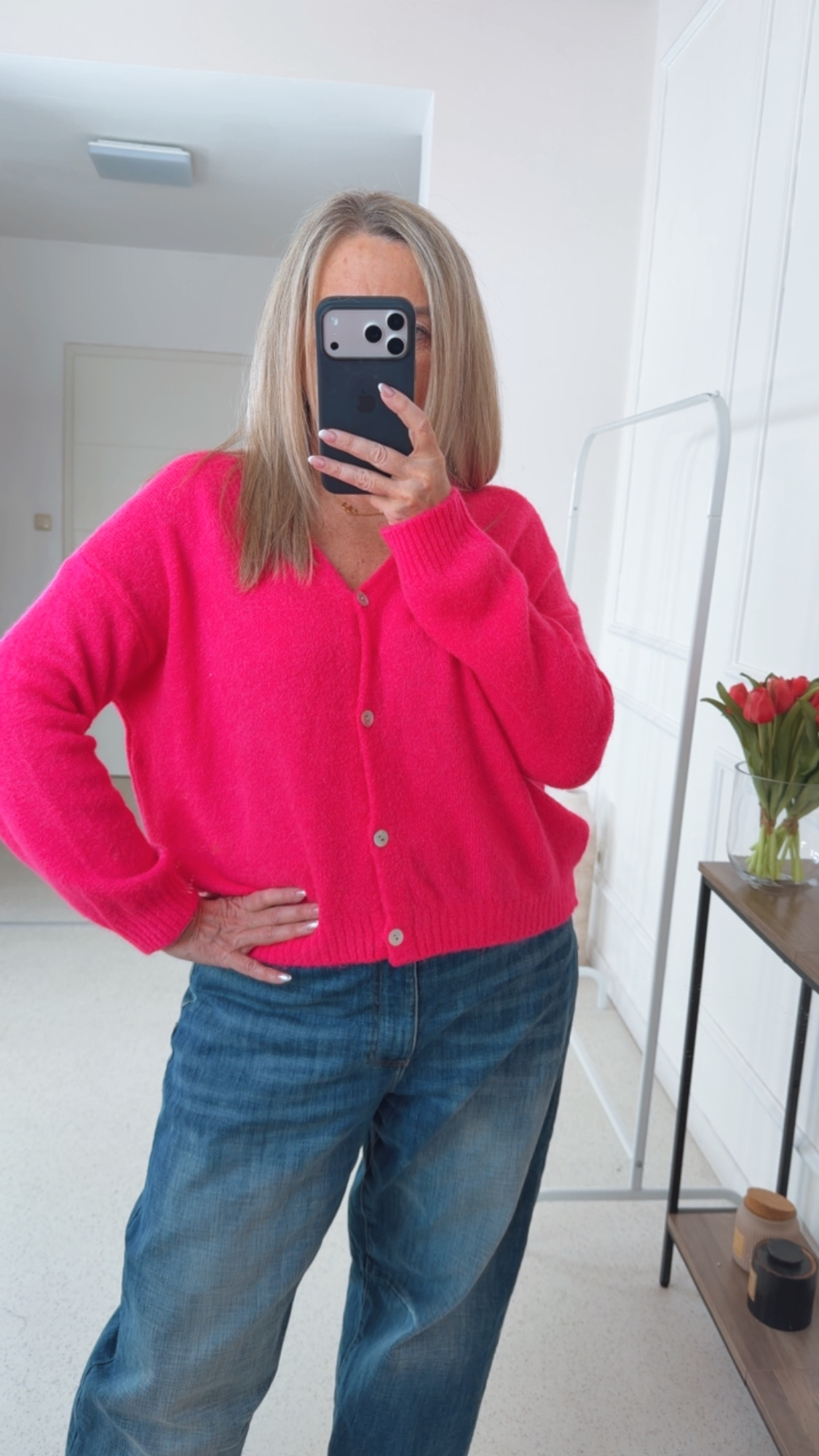 EDLER STRICK CARDIGAN OSLO Alpaka Strickjacke Made in Italy 34-42