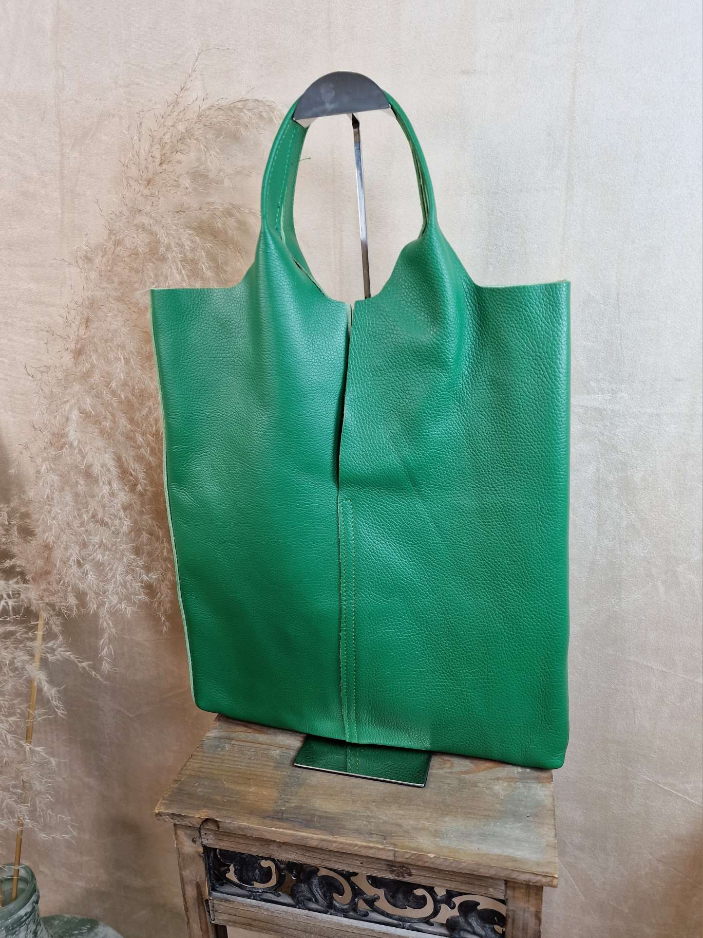 LEDER SHOPPER ADAM GRÜN Made in Italy Echtleder Tasche Schultertasche versch. Farben LEDER SHOPPER ADAM GRÜN Made in Italy Echtleder Tasche Schultertasche versch. Farben