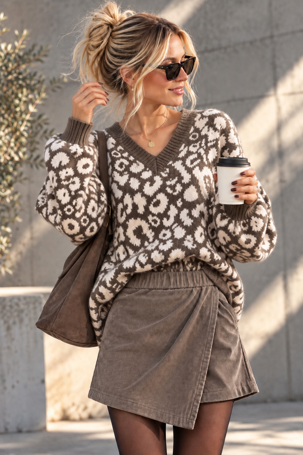 Leo-Pullover mit V-Ausschnitt I P0069 I Made in Italy 34-44/46