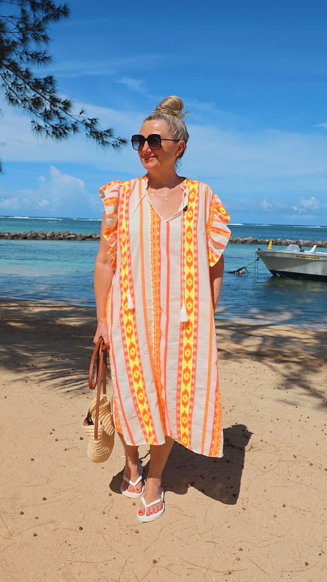 SOMMERKLEID PAMELA BOHO-STYLE MADE IN ITALY 34 - 42 Kurzarm