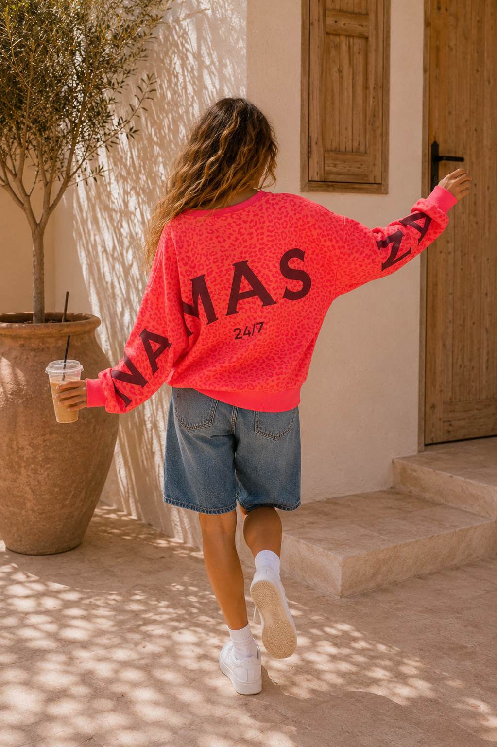 Sweatshirt „Namaste 24/7 LEO" – Made in Italy | One Size bis ca. Gr. 42