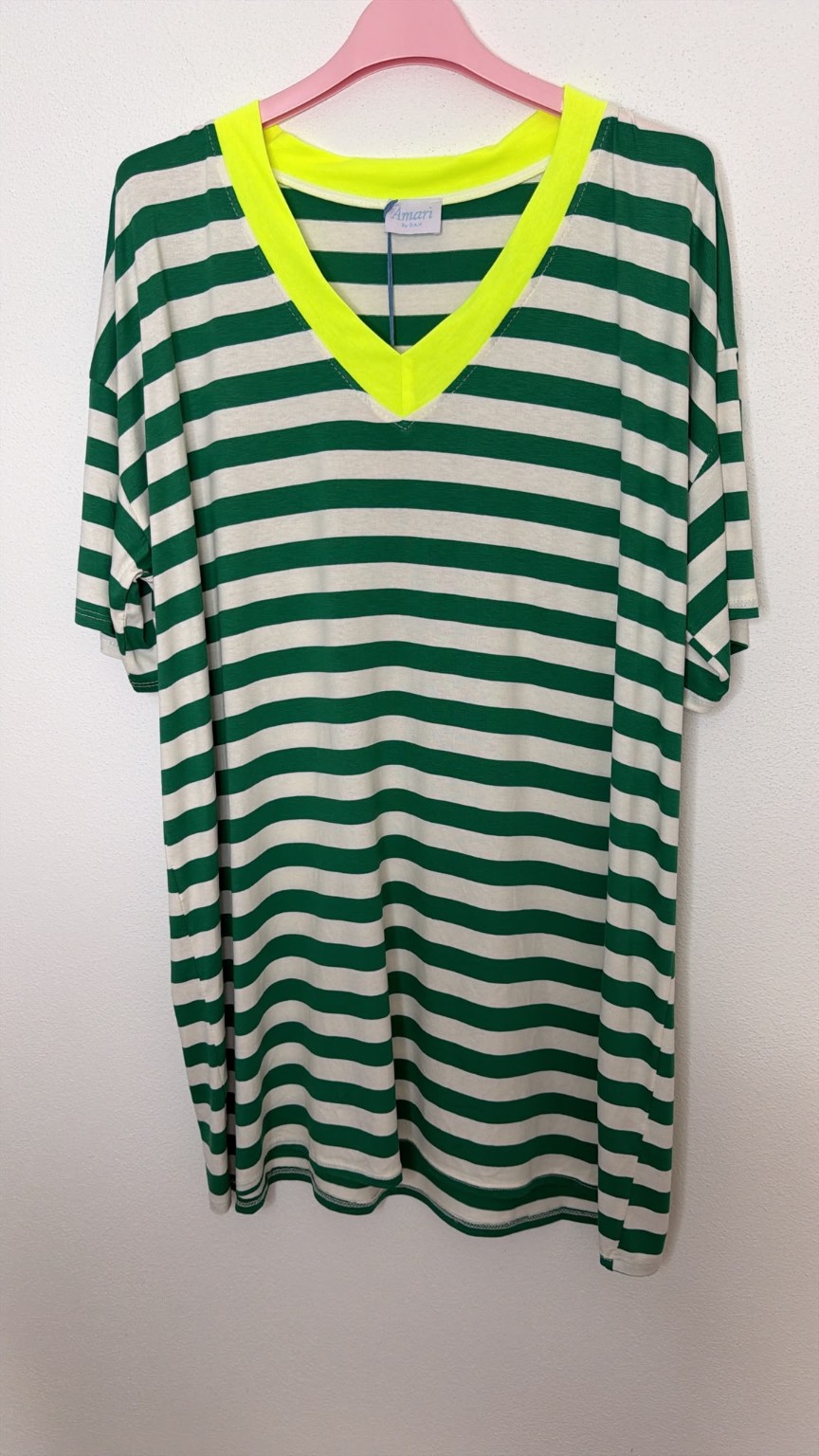 Beach T-Shirt-Kleid Palina Blockstreifen Made in Italy 34-44