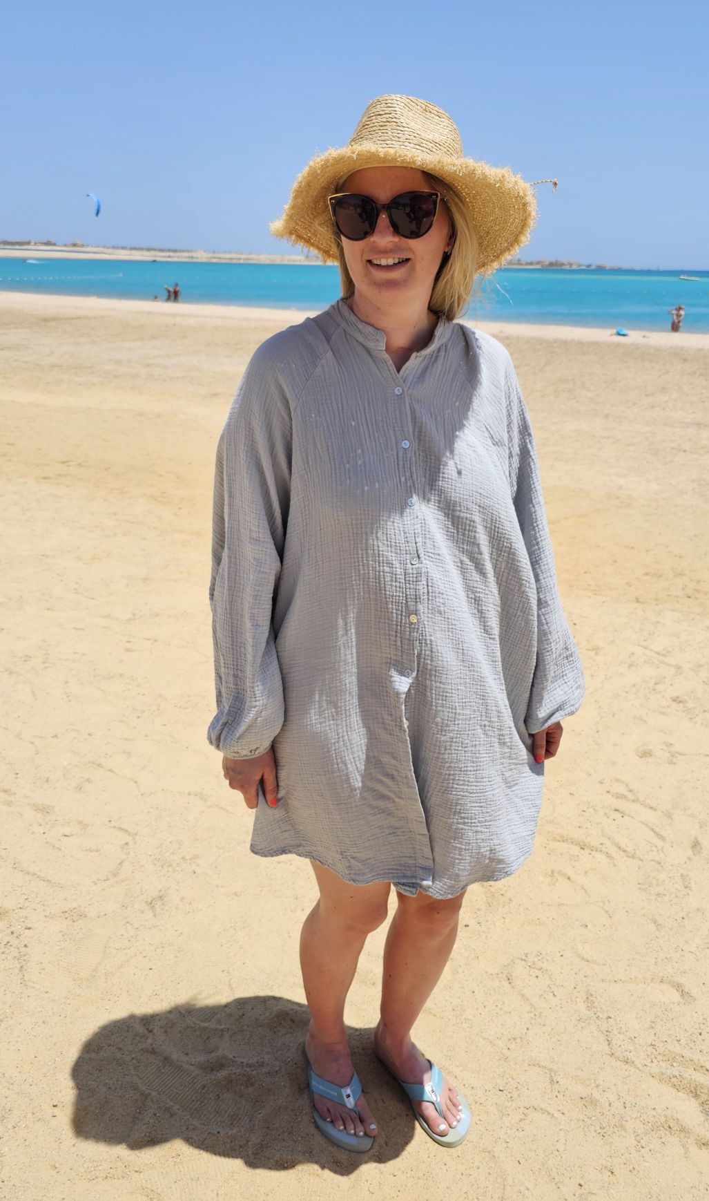 MUSSELIN OVERSIZE BLUSE BE CREATIVE HELLGRAU 34-42/44 Made in Italy Longbluse Kleid Tunika Shirt Blusenjacke MUSSELIN OVERSIZE BLUSE BE CREATIVE HELLGRAU 34-42/44 Made in Italy Longbluse Kleid Tunika Shirt Blusenjacke