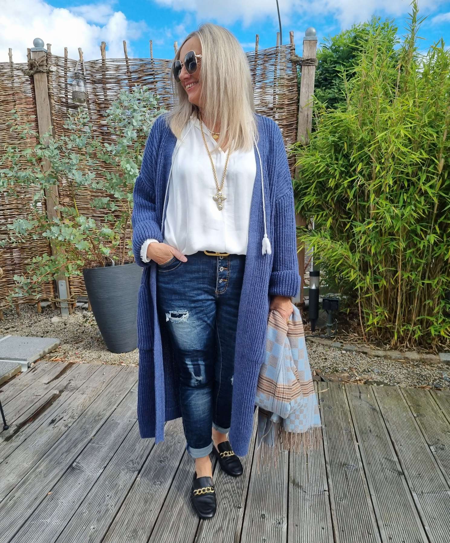 KNIT CARDIGAN EVELYN DUNKELBLAU 34-42 Made in Italy Strickjacke Strickmantel Mantel KNIT CARDIGAN EVELYN DUNKELBLAU 34-42 Made in Italy Strickjacke Strickmantel Mantel
